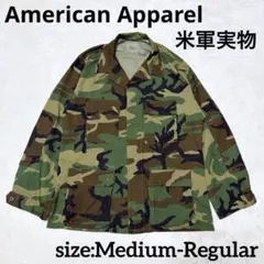 米軍実物 89年製 ウッドランドカモ ミリタリー コンバットジャケット 迷彩 L