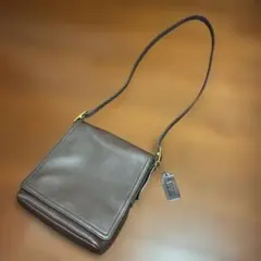 COACH レザー ショルダーバッグ ブラウン　オールドコーチ　E1D-9821