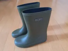 【22センチ】SHISKYオリーブグリーン色ゴム製レインブーツ