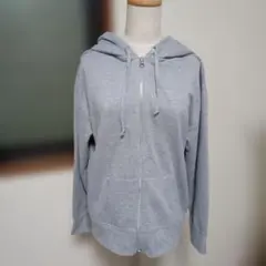 しまむら レディース ジップアップパーカー グレー