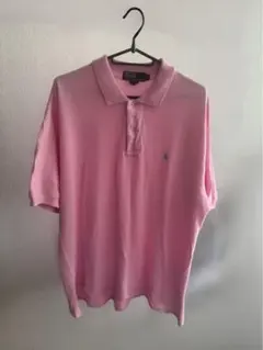 ポロラルフローレン 半袖 ポロシャツ ピンク 刺繍 L