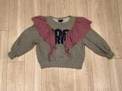 マーキーズ　フリル付きグレー スウェットトレーナー