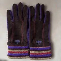 美品 Vivienne Westwood 手袋 鹿革 オーブ刺繍 ブラック F ヴィヴィアンウエストウッド 鹿革 手袋 オーブ 刺繍 ブラック 希少品 F