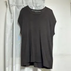 COMME CA ISM ブラウンニットベスト M