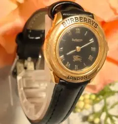 稼動BURBERRY　バーバリーレディース腕時計　ローマン　ゴールド　ベルト新品のサムネイル