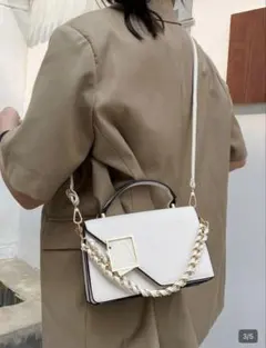 SHEIN 白 ショルダーバック レディース