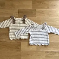 プティマイン　肩リボン付きボーダーカットソー　まとめ売り