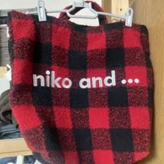 niko and... チェック柄 トートバッグ