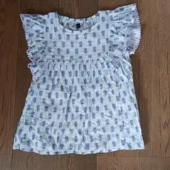 zuppa di zuccaフリル付き花柄ノースリーブシャツ140