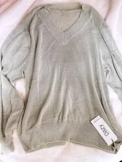 グレー Vネック ニットセーター Sサイズ