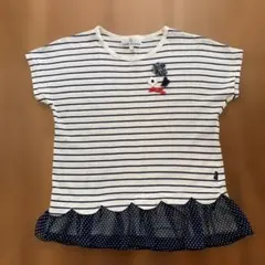 組曲 KUMIKYOKU オンワード ストライプ Tシャツ 半袖 140
