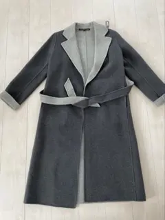 【美品】ラルフローレン　ロングコート　トレンチコート　グレー　LからLL