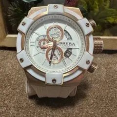 BRERA OROLOGI クロノグラフ セラミック ホワイト×ゴールド稼働中のサムネイル