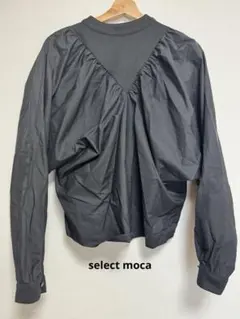 モカ　ブラック ボリュームスリーブ ブラウス　select mocaのサムネイル