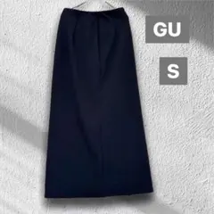 GU ジーユー　レディース　S 黒　膝丈　タイトスカート　スリットあり