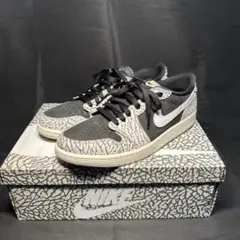 美品 AIR JORDAN1 LOW Black Cement 27.5cm
