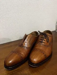 【美品】ジャランスリワヤ　ブラウンレザードレスシューズ 別注・未使用 ジャランスリワヤ × グリーンレーベル レザー ドレスシューズ