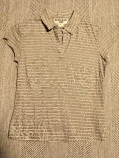 NATURAL BEAUTY BASIC ストライプ半袖シャツ サイズS