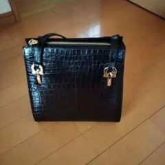Salvatore Ferragamo 黒 ハンドバッグ 保存袋付き