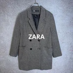 ZARA ダブルブレスト 千鳥柄 チェスターコート Sサイズ