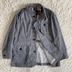 極美品✨スコッチハウス　シアサッカーサファリサマージャケット　2way 紺　Lのサムネイル