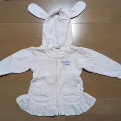 petit main ウサギ耳フード パーカー 80