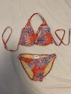 Ungrid アングリッド トロピカル柄 水着 ビキニ M オレンジ