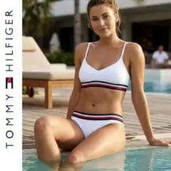 新品★TOMMY トミーヒルフィガー　セパレート　水着　ビキニ　ホワイト