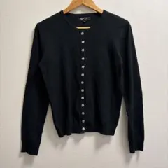 agnes b. アニエスベー スナップボタン カーディガン 黒 サイズ3