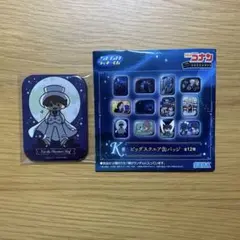 セガ ラッキーくじ 名探偵コナン メモリアルカット K賞 ビッグスクエア缶バッジ
