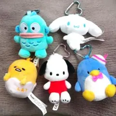 未使用品☆サンリオキャラ ミニマスコットホルダー ５個まとめ売り