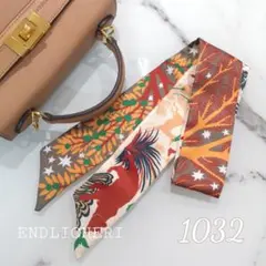 【SALE】リボンスカーフ　バッグスカーフ　バッグチャーム1032＃