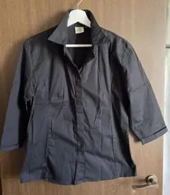 レディース　大きいサイズ　七分袖　シャツ　黒　ブラック　FEDEX 米国