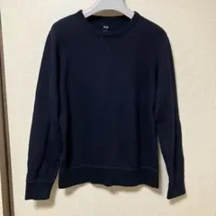 ネイビー クルーネック スウェット　ユニクロ