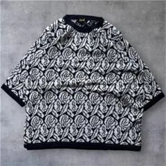 kopack 総柄 ローズ柄 ニット 半袖 Tシャツ