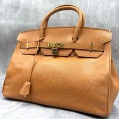 希少 美品 ソメス オレンジ レザー ハンドバッグ ゴールド金具 - メルカリ