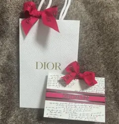 ディオール　バレンタイン限定　2026 ショップ袋　ギフトボックス　ムエット2枚