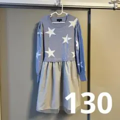 green label relaxing 星柄ワンピース（長袖）