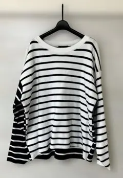 RagOut 白黒ストライプ 長袖ニット
