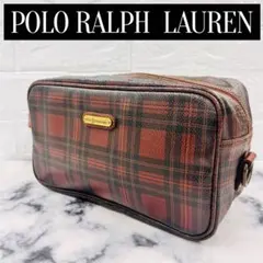 【Vintage】ポロ ラルフローレン クラッチバッグ セカンドバッグ チェック