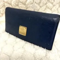 MCM 長財布 ネイビー ロゴ型押しのサムネイル