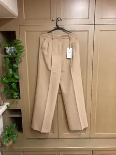 【Sサイズ】★早い者勝ち★ザラ ストレートワイドパンツ レディース ベージュ