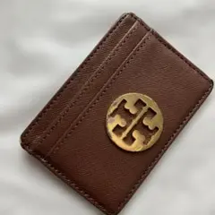 トリーバーチ Tory Burch カードケース 定期入れ パスケース ブラウン