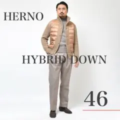 【美品】HERNO ウォーターレペレントナイロン　ウールハイブリッドダウンのサムネイル