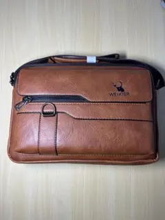 新品未使用品　WEIXIER ブラウン ビジネスバッグ