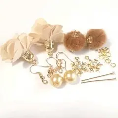 【2】ピアス作成キット 金具 パーツ
