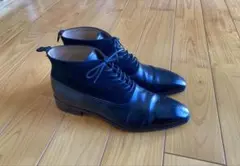 ユナイテッドアローズUNITED ARROWSコンビレザーチャッカブーツ黒