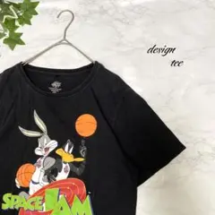 Tシャツ スペースジャム　ルーニーチューンズ　バスケ　キャラクター　古着　希少