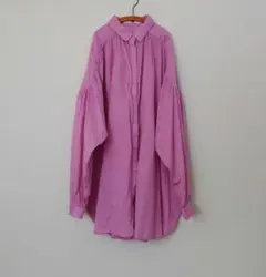 アメリカンホリック コットン ギャザー 長袖 ロングブラウス L