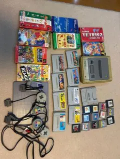 SFC スーパーファミコン 本体 箱付ソフト大量 周辺機器 GBソフト動作未確認